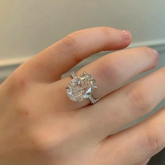 🆕 5C.T.W Oval Diamond FINAL DROP - Picture 2 of 16